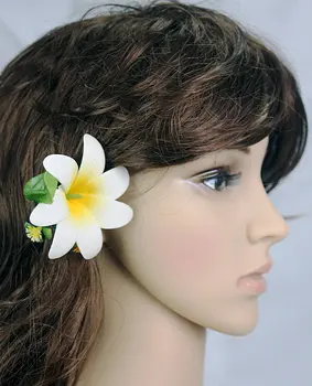 Doprava zadarmo 80pcs/ veľa HM1030 8cm Pena plumeria vlasy klip ženy vlasové doplnky Havaj tropický kvet pokrývku hlavy 8 farieb