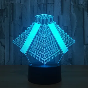 3D Lampa 7 Farieb Zmena Vzdialenej Dotykový Spínač, LED Nočné Svetlo Dekoračné Obývacia Izba Svetlá Deti Darček Hračka stolná Lampa