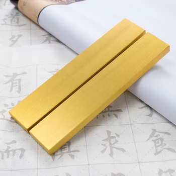 Mosadz Paperweights Prenosné Paperweights 2ks Malé Kreatívne Čínsky Tradtional Kaligrafické Pero, Atrament Maľovanie Hmotnosť Papiera