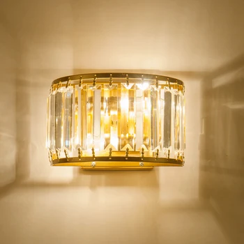 Moderné K9 Crystal LED Kúpeľňa Make-up Zrkadlo Svetla Teplá Biela Stena Sconces Lampa 90-260v z Nerezovej Ocele, Skrine Márnosť Osvetlenie