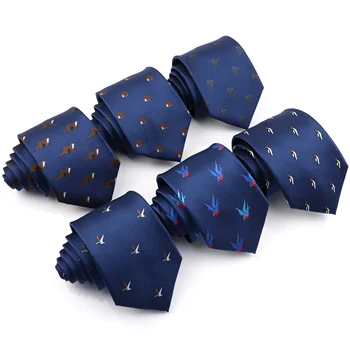 Pánske Kravaty Módne Kvetované Blue Print Kravata 8cm Žakárové Príslušenstvo na Denné Nosenie, Cravat Svadobné Party Darček Pre Muža 2022 Gravatas