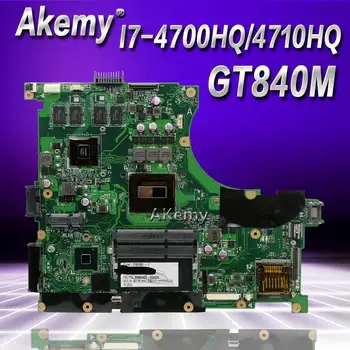 Akem N56JN Notebook základná doska Pre Asus N56JN N56J N56 Test pôvodnej doske I7-4700HQ/4710HQ GT840M-2GB