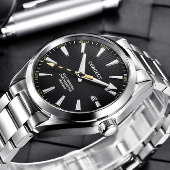 Corgeut 41mm mužov obchodné hodiny biele dial Automatický Dátum kalendár Miyota Mechanické Sapphire crystal mužov náramkové hodinky luxusné top
