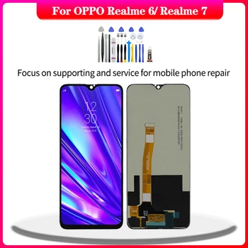 Originálny Displej Pre OPPO Realme 6 Realme 7 Dotykový lcd Displej Digitalizátorom. Montáž OPPO Realme 6 Realme 7 lcd Náhradné