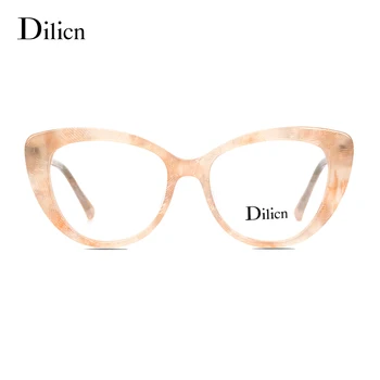Dilicn 1006 Cat Eye Štýl Acetát Okuliarov, Optických Rám Nadrozmerné Luxusné Okuliare Ženy Predpis Vision Care Okuliare