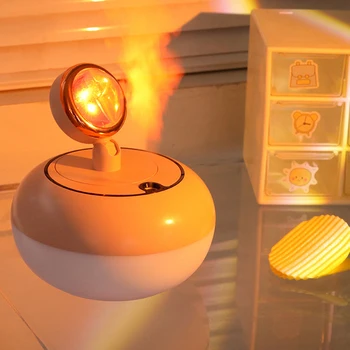 Zvlhčovač vzduchu Mini Pračka S Romantickými fotiť západ Slnka Lampa Arómu esenciálneho Oleja Difúzor pre Domáce Mini Vody Difúzor