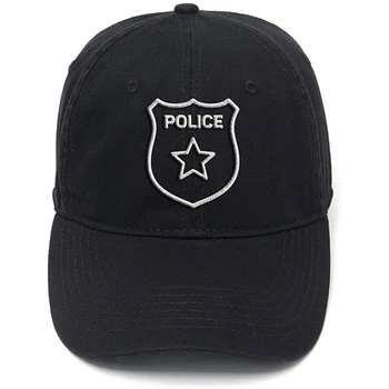 Lyprerazy Policajný Odznak Umyté Bavlna Nastaviteľné Muži Ženy Unisex Hip Hop V Pohode Flock Tlač Baseball Cap