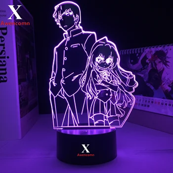 Anime TIGER, DRAK Toradora 3D Led Svetlo pre Miestnosti Dekorácie Nočné Svetlo Deti Spálňa Decor Tabuľka 3d Lampa Darček k Narodeninám
