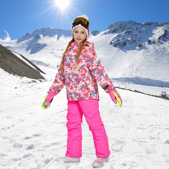2022 Teplé Zimné Lyžiarske Odevy pre 5-16 Rok, Dievča, Chlapec, Športové Outdoorové Nohavice Nohavice, Oblečenie na Snowboard Bundy Nohavice Nastaviť