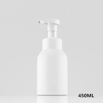 450MLPE Okrúhle Rameno Pena Fľaša Dezinfekčný prostriedok Hand Sanitizer Foaming Fľaša Facial Cleanser Body Wash Pena Naplniteľné Fľaše