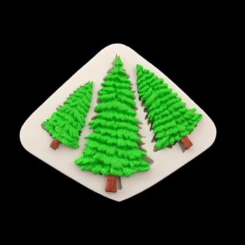 Vianočný Stromček DIY Tortu Hranice Silikónové Formy Fondant Cake Zdobenie Nástroje Candy druh cukroví Čokoláda Gum Pasta Formy na Pečenie