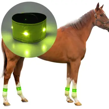 Jazdecké LED Svietiace Kôň Noha Popruh Bezpečnostné Varovanie Pás