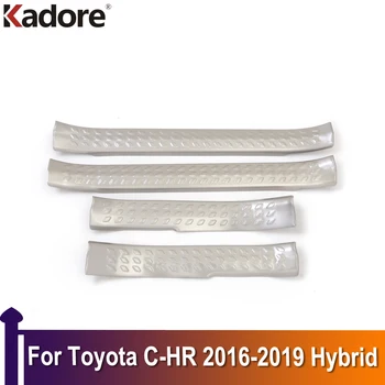 Pre Toyota CHR C-H 2016 2017 2018 2019 Hybrid Vnútorné Dvere, Parapetné Šúchať Doska Výbava Auto Príslušenstvo Nálepky Styling Nehrdzavejúcej Ocele