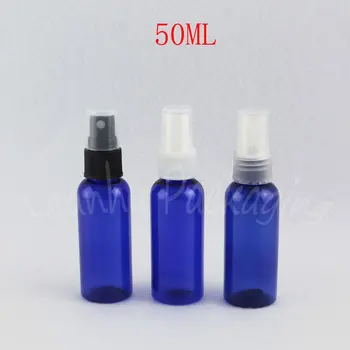 50ML Modrý Okrúhle Rameno Plastové Fľaše , 50CC Prázdne Kozmetické Kontajner , Toner / Voda Čiastkové plnenie do fliaš , Prázdne Kozmetické Kontajner