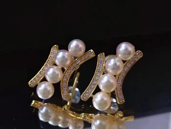 Nový Multi Pearl Perly Prírodné Sladkovodné Stud Náušnice Ženy DIY Handmade Šperky, Darčeky