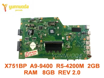 Pôvodný pre ASUS X751BP Notebook doske X751BP A9-9400 R5-4200M 2GB RAM 8GB REV 2.0 testované dobré doprava zadarmo