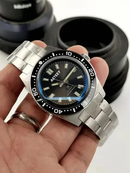 Sledujte 62mas potápanie plne automatické mechanické hodinky nh35 pohyb upravené Swiss svetelný zafírové sklo 200 mm vodotesné