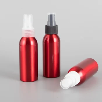 100ML červený Hliníkový Sprej parfum Fľašu Archívov make-up Kozmetiky Rozdeliť Plnenie prázdnych kontajnerov packag doprava zadarmo 50pcs