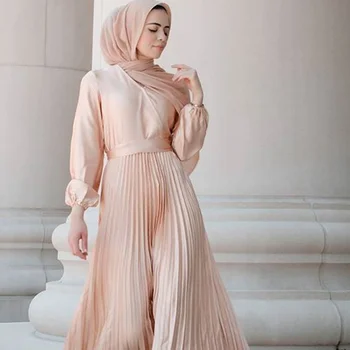 2021 Moslimských nové žien nové módne tvaru spojov zloženke big swing šaty Moslimské oblečenie Indiánske oblečenie dámskej módy