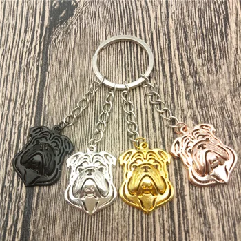Anglický Buldog Kľúčenky Módne Psa Šperky Anglický Buldog Auto Keychain Taška Keyring Pre Ženy Muži