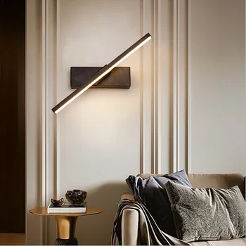 6W LED nástenné svietidlo osobnosti spálňa, nočné lampy, Nordic moderný minimalistický tvorivé schodisko uličkou obývacia izba točí nástenné svietidlo
