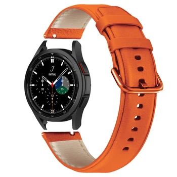 20 mm Originálny Kožený Remienok Watchband Pre Samsung Galaxy Watch4 40 44 mm/Watch 4 Classic 42 46 mm Originálny Náramok Náramky Pásu