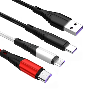 10Pcs 3A USB Typu C Kábel Rýchle Nabíjanie Káblov Micro USb Typ-c Dátový Kábel Nabíjačka Pre Samsung S9 S7 Huawei P20 Xiao 1m/2m/3m