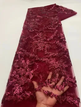 Vína Francúzskeho Čistý Čipky Textílie 2022 Vysoko Kvalitnej Čipky Afriky Čipky Textílie Na Svadby Nigérijský Tylu Čipky Materiál Na Šitie