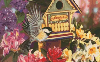 Vtáčia Štyri ročné obdobia Leto, Vtáčie Hniezdo Top Kvalitu Výšivky, Výšivky 14CT Unprinted Cross Stitch Súpravy DIY Arts Ručné Domov