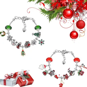 Vianočný Adventný Kalendár Náramok Vianočný Adventný Kalendár Vianočné Odpočítavanie Kalendár Vianočné Tematikou DIY Šperky Čaro