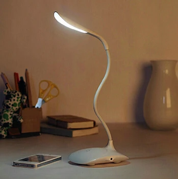 LED Stolná Lampa Dotykový Spínač Flexibilné LED Lampa na Čítanie 3-úroveň upraviť jas Nabíjateľná LED Svetlom.