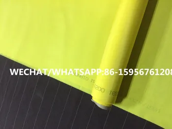 Žltá 100% mono polyester sieťotlač oka 150T-31um-127cm-30mts