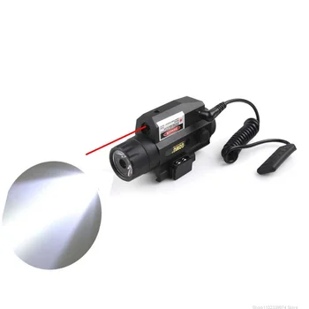 Outdoor, Lov GOMU 2 v 1 Taktické LED Baterka a Červený Laser Sight S 20 mm Železničnej Mount