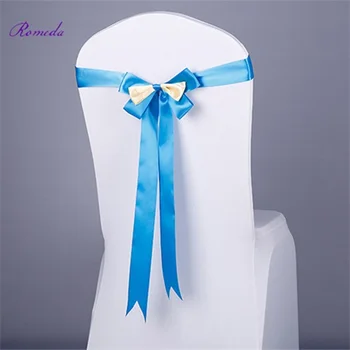 7 farby odolnosť pásky zadarmo kravatu bowknot svadobné stoličky kryt withtail svadobné party stoličke dekorácie 10pcs/veľa