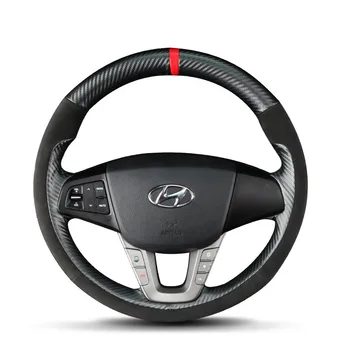 Pre Hyundai MISTRA LAFESTA ELANTRA DIY vlastné špeciálne ručne šité kožený volant, kryt auto úprava príslušenstvo