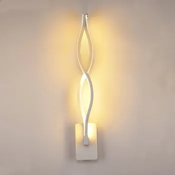 Moderný Minimalistický Nástenné Svietidlá Obývacia Izba, Spálňa, Nočné 16W AC96V-260V LED Sconce čierna biela Lampa Uličkou Svetelné dekorácie