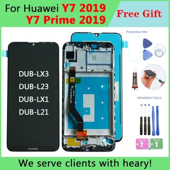 Originálne LCD Pre HUAWEI Y7 201 Displej Dotykový Displej s Rámom Pre HUAWEI Y7 Prime 2019 LCD Displej Opravy Náhradných Dielov
