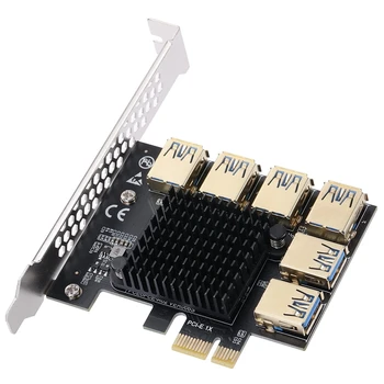 Pcie 1 Až 6 slot karty PCI Express 16X Stúpačky Kartu USB 3.0 Adapter Converter PCIE Splitter Extender Karty Pre Bitcoin Mining