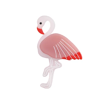 Nové Módne Ružový Akryl Swan Vták Brošňa pre Ženy Veľký Živice Acetát Brošňa Kolíky Strany Príslušenstvo Šperky, Darčeky Kúzlo Broche