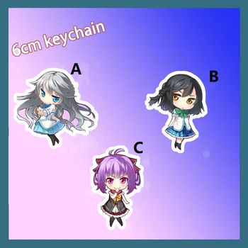 Anime Keychain Snehu Svete Konci Štyri Ročné Obdobia Dievčatá Akryl Keyring Popruh Obrázok
