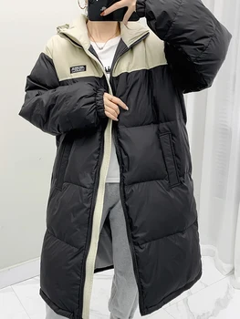 Móda Nadol Bundy dámske Oblečenie 2022 Nový kórejský Voľné Biele Kačacie Nadol Teplé Bundy Zimné Kabáty Žena Zvrchníky fp299