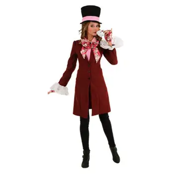 Alice Cosplay v ríši Divov Blázon Hatter Cosplay Kostýmy Muži Ženy Bunda Oblečenie, Klobúk Celý Set Halloween Karneval