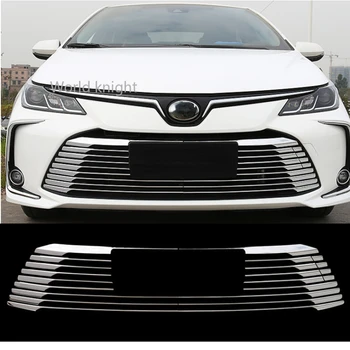 pre Toyota Corolla Altis 2019 2020 2021 Chrome Predný Nárazník Mriežka Tvarovanie krytu výbava Auta styling