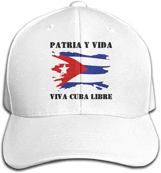 Patria Y Vida Viva Cuba Libre Nastaviteľné Spp Vrchol šiltovku Mužov a Žien Vonkajšie Cestovné opaľovací Krém Športové Spp Klobúk Biela