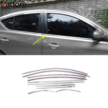 Pre Nissan Versa Sedan 2012 2013 2014-2018 Nehrdzavejúcej Ocele Vozidlo, Do Okna Lišty Pásov Kryt Exteriérové Dekorácie Autopríslušenstvo