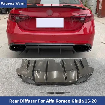 Uhlíkových Vlákien Materiálu Zadný Nárazník Pery Difúzor FRP Bumper Kryt pre Alfa Romeo Giulia 2016 2017 2018 2019 2020