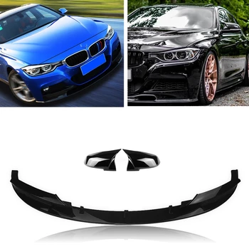 Telo Držiak Pre BMW F30 M Šport 2012-2018 Lesklej Čiernej Auto Predný Nárazník Pery Spojler Splitter+Výmena Spätné Zrkadlo Pokrytie Spp