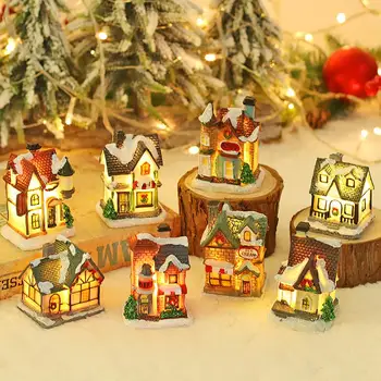 Vianočné Ozdoby Micro Krajiny Eco-friendly Vianočné Ozdoby Displej Vianočný Dom Ornament Snehu Dom Ornament