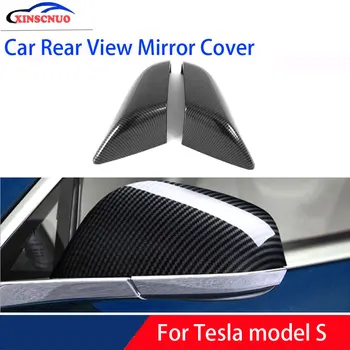 XINSCNUO Auto Spätné Zrkadlo Pokrytie Pre Tesla model S Uhlíkových Vlákien Štýl Bočné Kryty Zrkadiel Čiapky 1 Pár