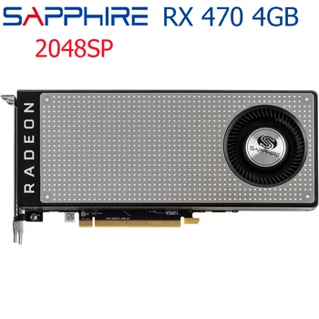 SAPPHIRE RX 470 4 GB Grafickej Karty AMD Radeon GPU RX470 grafických Kariet, PC, Počítačové Hry Mapu HDMI Nie Ťažba 2048 sp Použitej Karty